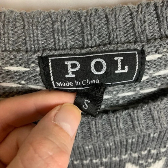 POL Nordic  Deer Sweater Womens Fair Isle Reindeer Holiday Christmas Small - Picture 3 of 9